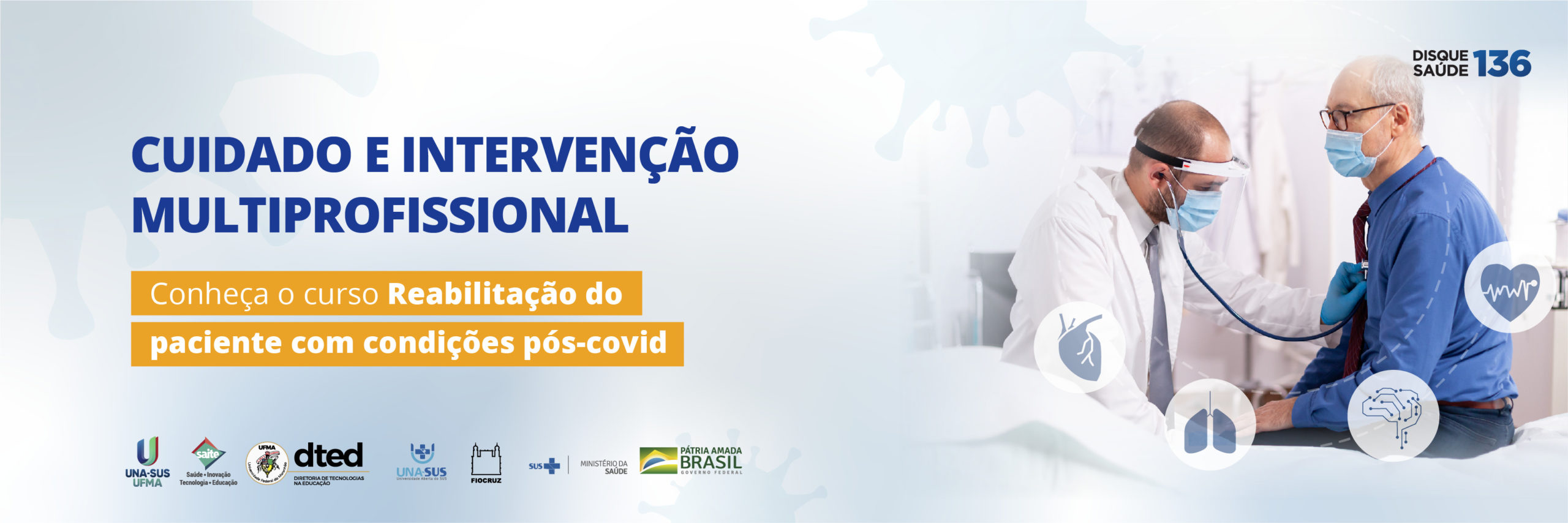 UNA-SUS/ UFMA reforça inscrição para curso que aborda a reabilitação de pacientes pós-covid