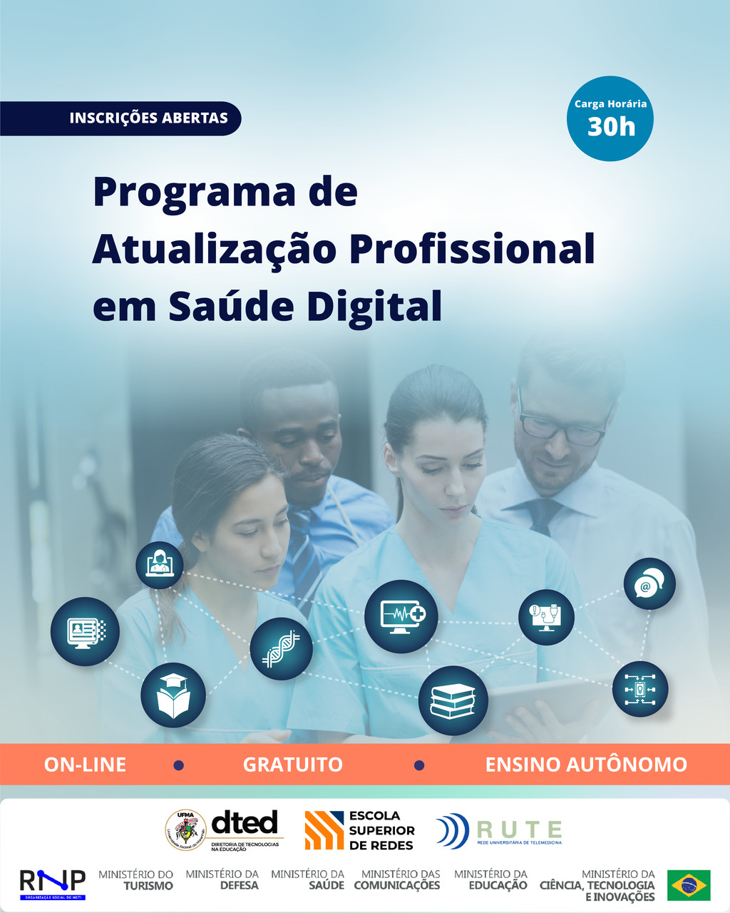 UFMA está com inscrições abertas em três capacitações sobre Saúde Digital